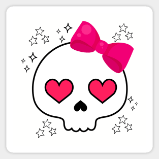 Girly Skull Sticker